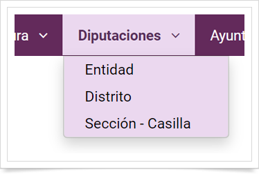 Men&uacute; de Diputados