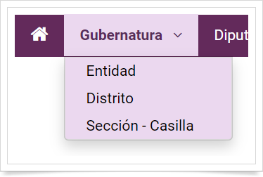 Men&uacute; de Gobernador